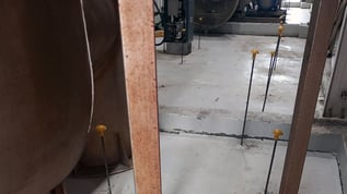 Geopolymer injection tubes ready for injection at Sama Salt Factory UAE