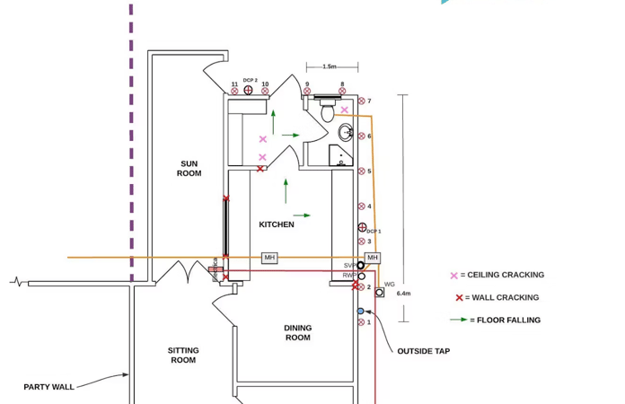 Single-storey rear extension subsidence repair, Co. Galway