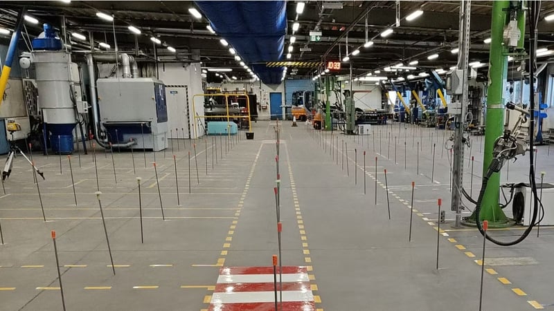 Stabilizacja 880 m2 posadzki w hali produkcyjnej Seaking