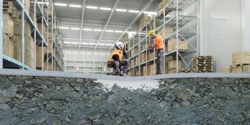 Reparera betonggolv och skapa en stabil grund med hjälp av geoteknik