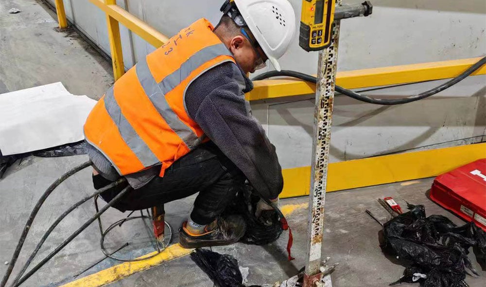 Golvstabilisering för Shanghai Equipment Factory, Geobear