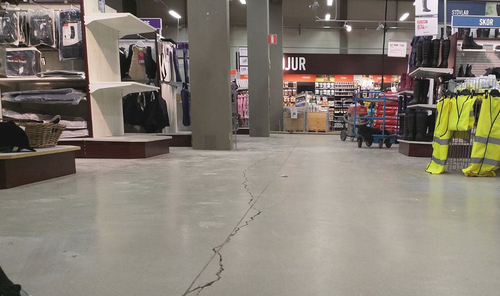 Granngården i Karlstad hade sättningsproblem som Geobear åtgärdade.