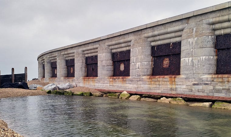 Hurst Castle stabiliserad med geopolymer