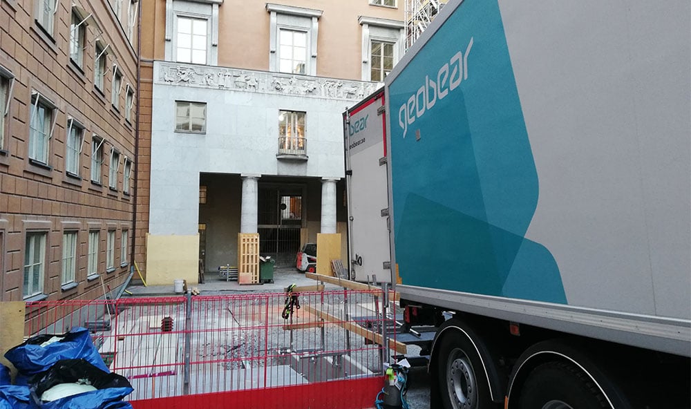 Geobear utför markförstärkning med geopolymer i samarbete med Peab i Stockholm