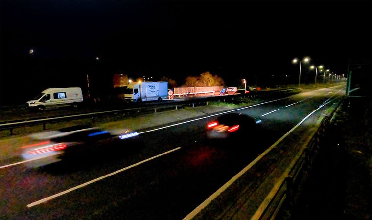 Akut markförstärkning motorväg