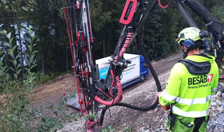 Vattentätning och markförstärkning vid Åberget