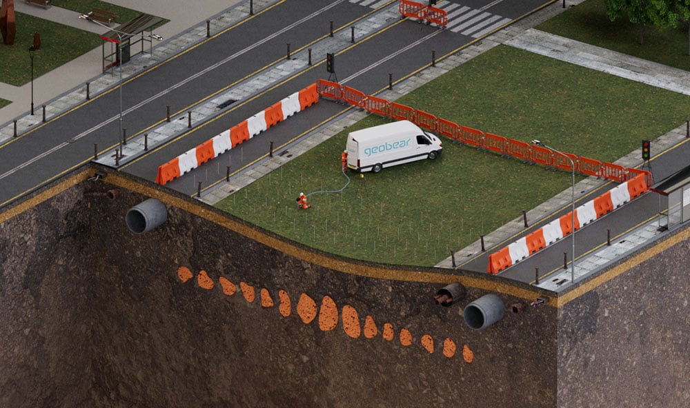tunnel under stad geobear 3D