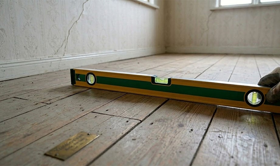 Lutande och sviktande golv sättningar