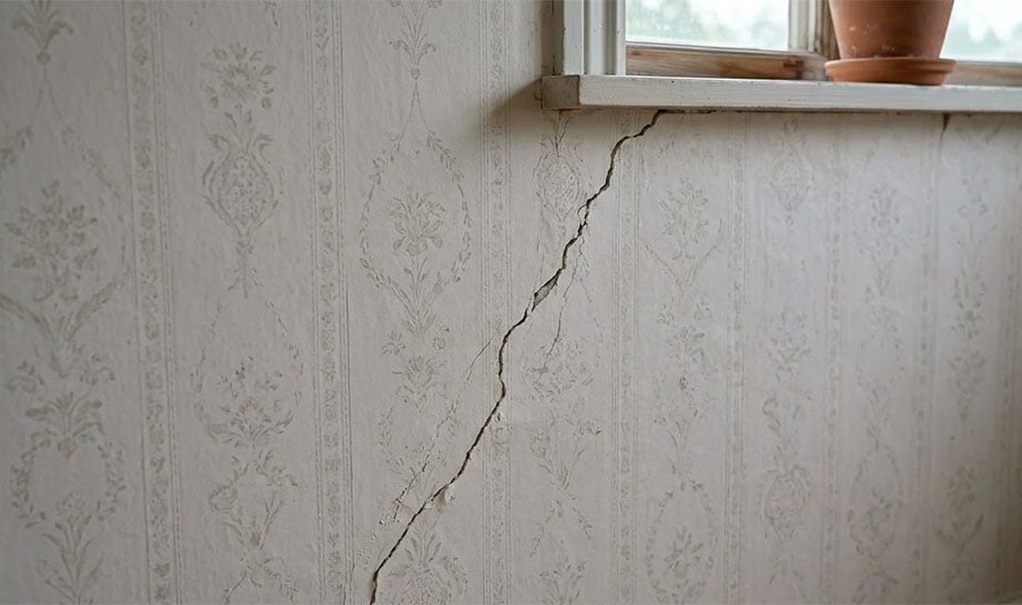 Väggspricka sättningar hus