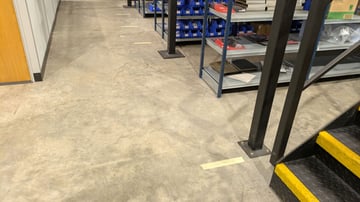 Warehouse slab void filling for new mezzanine installation
