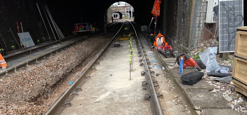 Kentish town slab track treatment