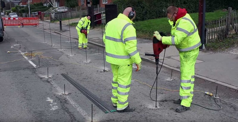 Stabilisation of a road in Reading