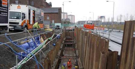 Ground improvement and stabilisation to support new sewer beneath motorway