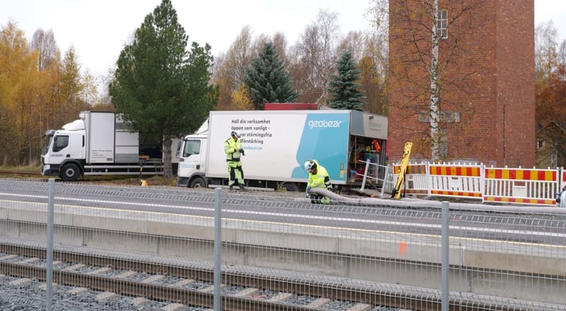 Voids beneath busy train track successfully filled