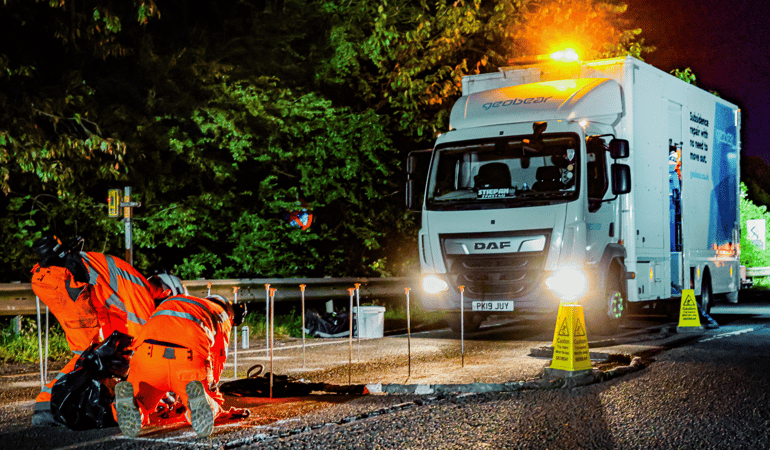 Ground improvement on a major A road