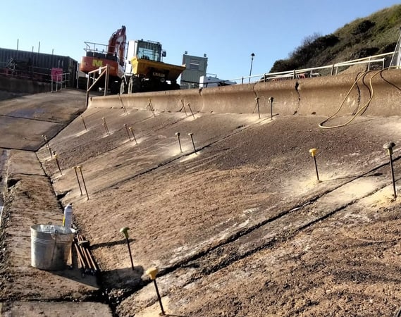Emergency void filling stabilises Ventnor coastal apron for critical access