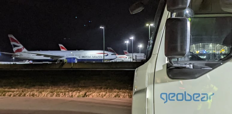 Geobear at UK airport