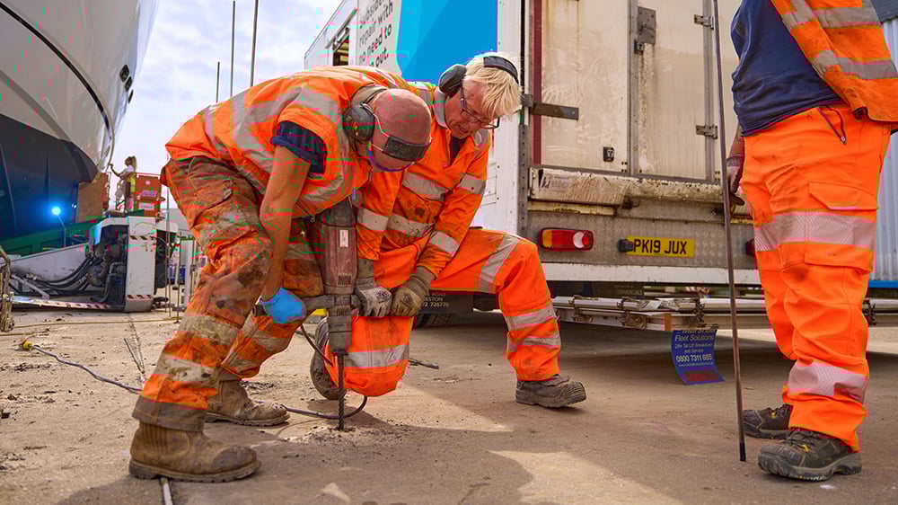 Geobear drilling at harbour