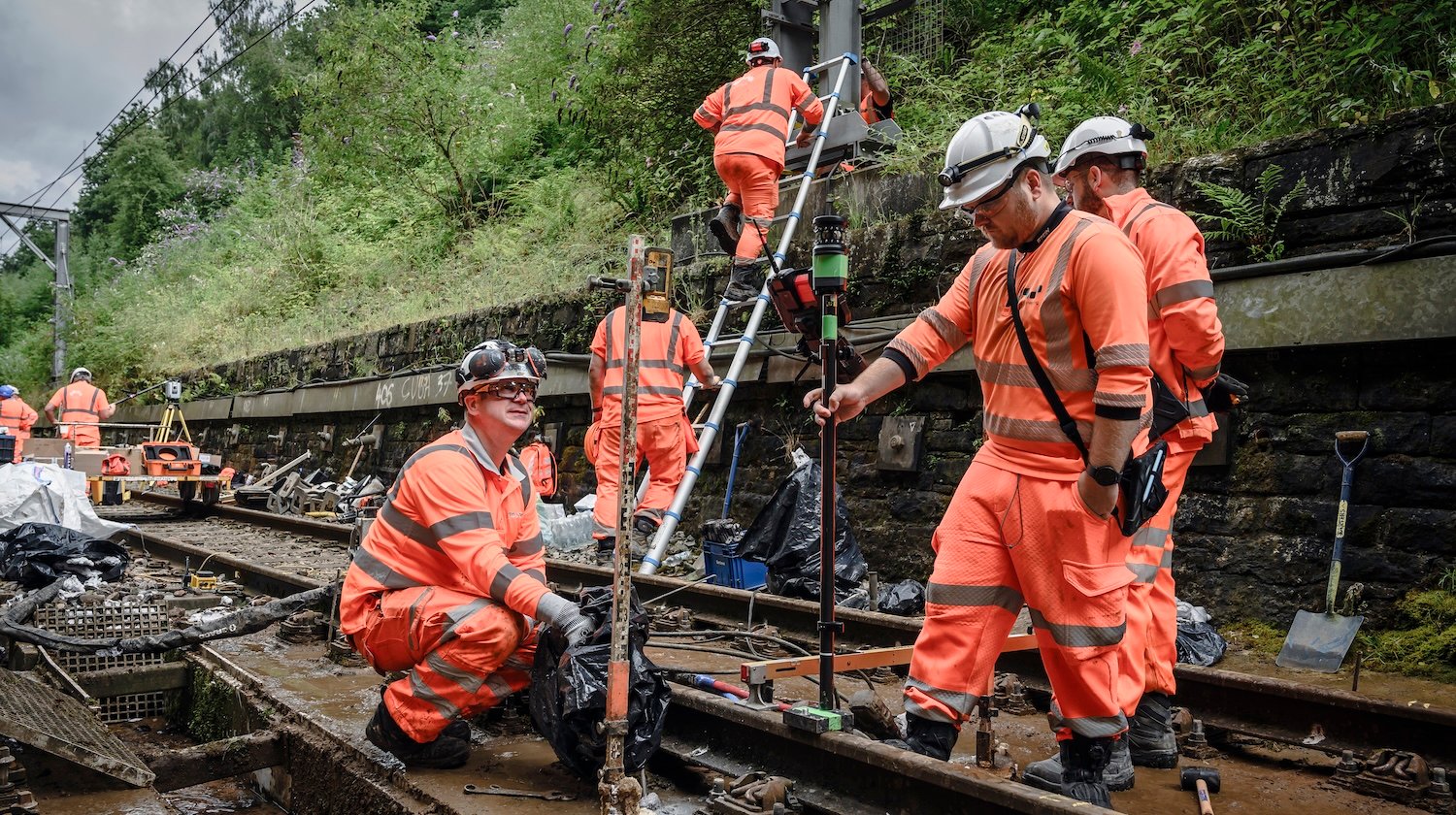 Geobear on a railway site