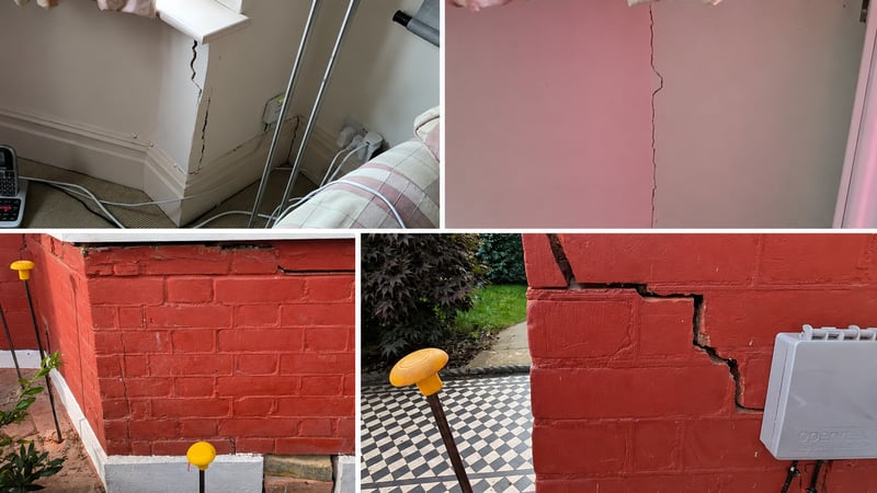 Clay shrinkage repair for a bay window in South London