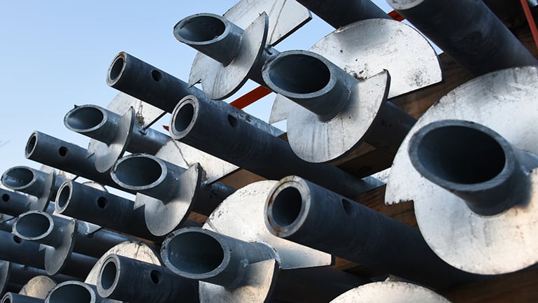 Stack of helical piles